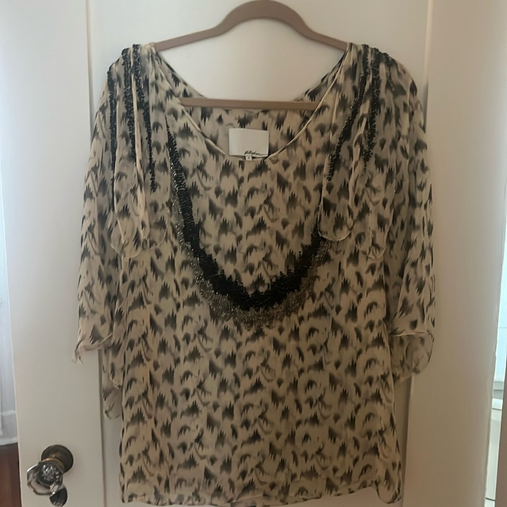 Phillip Lim Silk Beaded Top